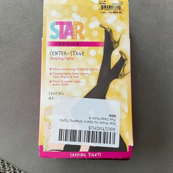 #0326 STAR POWER BY SPANX SHAPING TIGHTS COLOR: DEEP RUBY SIZE: A - Picture 1 of 3